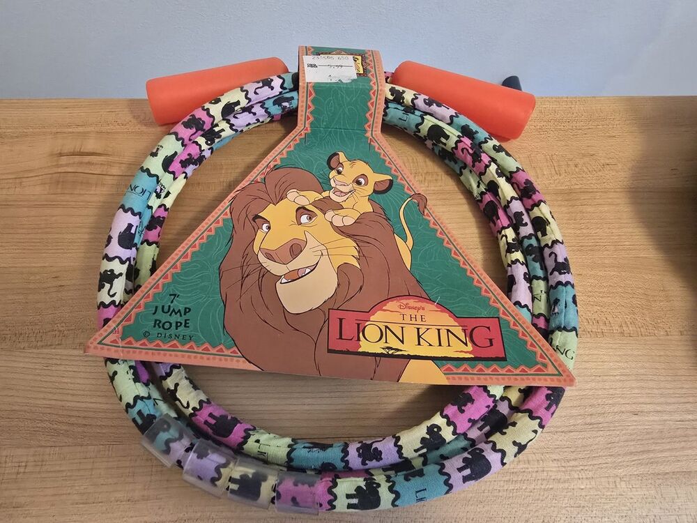 Vintage 1993 Disney Lion King 7' Jump Rope Maui Toys Simba Mufasa Timon Pumbaa